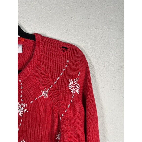 Christmas snowman "ugly" sweater cardigan #45 - Picture 3 of 8